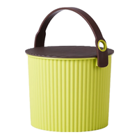 利快 收纳桶儿童玩具桶多功能储物桶大容量水桶凳子带盖 【4L】绿色