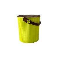 利快 收纳桶儿童玩具桶多功能储物桶大容量水桶凳子带盖 【0.7L】绿色