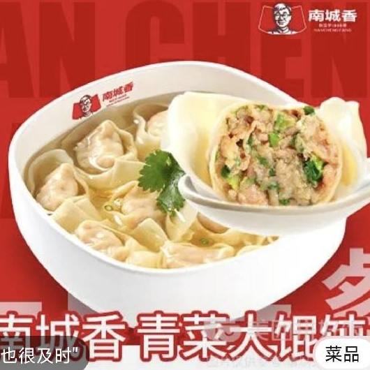 今日必买：南城香 青菜鲜肉大馄饨 10个