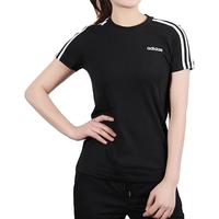 阿迪达斯 adidas尺码偏小 条纹时尚棉质亲肤 女款运动T恤训练短袖女