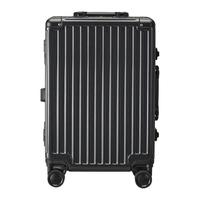 ROCKLAND美国Rockland洛克兰时尚铝框箱万向轮行李箱男女大容量拉杆箱 黑色 20英寸