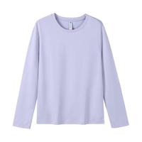【糖果色】秋季女款纯色休闲简约风圆领T恤修身长袖t恤针织衫