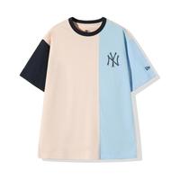 纽亦华夏季MLB NY印花短袖T恤款宽松百搭撞色t恤