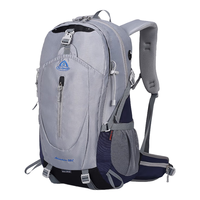艾王（AIONE）专业户外登山包双肩背包30升大容量超轻便量化悬浮背负耐磨防泼水 深蓝灰 9674B 30L