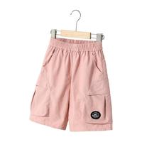 C&A工装短裤夏季薄款裤子儿童夏装五分裤时髦休闲中裤百搭 粉色 120