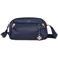 莱夫 女士斜挎包时尚枕头包轻便百搭休闲逛街单肩包实用 大号青褐蓝