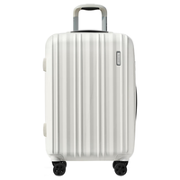 莎米特SUMMIT万向轮拉杆箱女PC材质登机箱20英寸可扩容旅行箱防刮 PC154T4A 米白