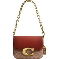 【新品】COACH/蔻驰女士经典老花蛇皮革细节IDOL单肩包休闲通勤