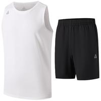 速干背心套装夏季背心休闲跑步运动无袖短裤两件套男女
