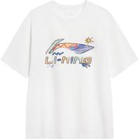 李宁 LI-NING短袖T恤文化衫男子春夏新款LOGO字母印花圆领运动服AHSU745