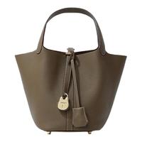 Fion/菲安妮真皮水桶包2024通勤菜篮子包女士高级感手提包包