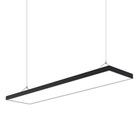 亮源方 LED长条灯办公室吊灯超市工程日光灯会议室健身房工作室商场灯具 黑色120*5cm 26W高亮白光