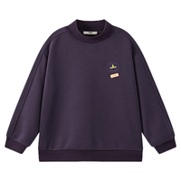 马骑顿【加绒】MQD男童25冬街潮保暖亲肤企鹅卡通卫衣 紫色 140