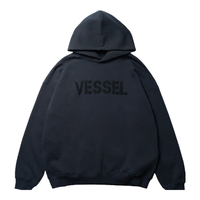 XVESSEL吴建豪签售同款极简主义cleanfit滑雪时尚百搭蓝黑卫衣内搭抗寒 帽衫Y23SS720B M