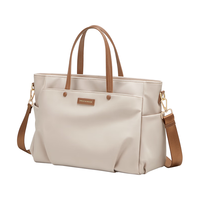  蔻一 Cnolés 电脑包女士13英寸手提笔记本通勤大容量单肩斜挎商务公文包出差包女款时尚防泼水 果仁杏