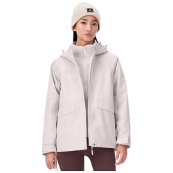 骆驼 户外冲锋衣经典工装ICON三合一抓绒内胆登山服 S 流光白，女