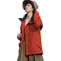拓路者（Pioneer Camp）春秋款硬壳冲锋衣女户外旅行登山服防风防水外套通勤 橘色 S 