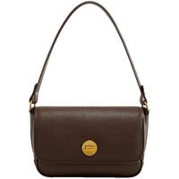 TEENMIX 天美意 包包女包通勤简约斜挎腋下包单肩包女女友 咖啡色