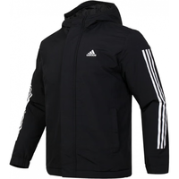 阿迪达斯 (adidas)外套男女棉服户外防寒服宽松防风保暖连帽棉衣运动服 IP2537/黑色 S