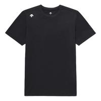 DESCENTE迪桑特 运动休闲圆领短袖T恤男女夏季透气百搭SQ123UTS11 黑色 2XL (110) -(160-180斤)