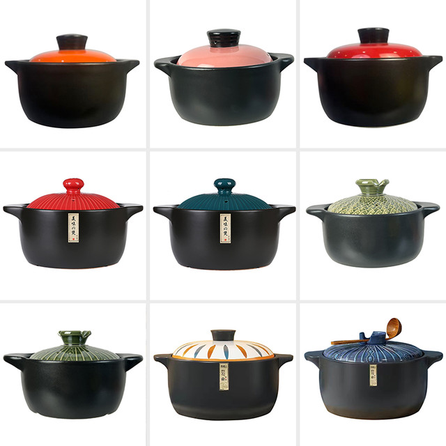 帮企陶瓷 BANGQI CERAMIC 砂锅炖锅家用燃气小号陶瓷煲汤锅耐高温瓦罐煤气灶煲仔饭沙锅