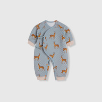 Kordear宝宝夹棉连体衣婴儿冬装外出服新生儿衣服和尚服52码 鹿的故事 52cm 【身高48-52cm 体重6-8斤】