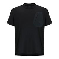 安德玛（UNDERARMOUR）城市野趣系列男女同款口袋运动休闲短袖T恤1387986 黑色001 XL