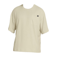 安德玛（UNDERARMOUR）春夏Rival男子华夫格圆领训练运动短袖T恤1383106 粉砂灰273 XXL