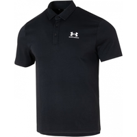 安德玛（Under Armour）Polo衫男2024春季针织透气运动半截袖休闲商务短袖t恤男 黑色【舒适透气】 【正式得体】 L【175】 体重130~150斤左右