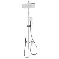 箭牌淋浴花洒套装 全铜主体顶喷花洒全套手持喷枪增压【】