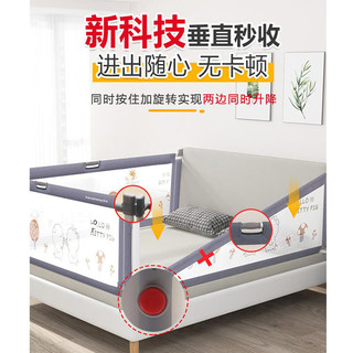 PRIDE PANDA床围栏床护栏婴儿宝宝防摔防护栏床边防掉床儿童床挡围栏 星空系列 单面装 1.8米三面套装（1.8米+2米两片）