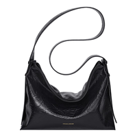 蔻一（Cnoles）包包女包慵懒风大容量托特包轻奢侈单肩斜挎包圣诞 黑色【新年】