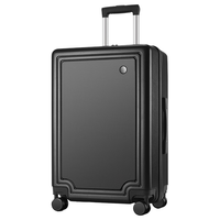 B.L.B.L 贝尔贝拉 行李箱女拉杆箱万向轮飞机旅行箱密码箱男皮箱子24英寸黑色