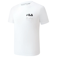 斐乐(FILA)官方男子短袖T恤2023夏季简约圆领运动男装上衣休闲针织套头衫 玉石白-WT 170/92A/M