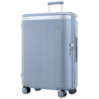 愛可樂 ECHOLAC 大容量行李箱防刮PC拉杆箱万向轮密码旅行箱王朝PC142湖蓝色20吋