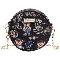 小熊依恋 Erangbear系列 女士单肩小圆包 E-98 黑色 小号