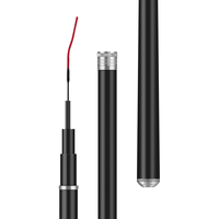 二次元 鱼竿台钓竿高碳超硬碳素钓鱼竿裸素手竿黑棍28调鱼杆渔具综合野钓黑坑湖库竿草鱼鲤鱼竿 5.4米单竿