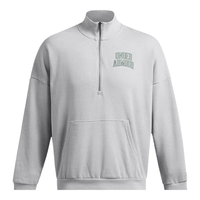 安德玛（UNDERARMOUR）Icon男女同款高克重半拉链运动休闲卫衣1386550 摩登灰011 XL