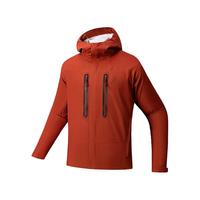 安踏水壳3.0冲锋衣丨国家一级防水防暴雨户外夹克硬壳风衣 红杉棕-4 S(男165)