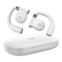 aigo 爱国者 骨传导概念不入耳开放式 运动蓝牙耳机挂耳式耳机 跑步无线耳机适用苹果华为安卓手机 SY01静白 智能数显-白色