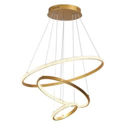 雷士 吊灯餐厅现代简约轻奢餐桌灯具 可调节吊线 金晶环3圈 70W 暖白（特权金延保一年）