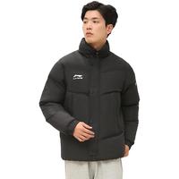 李宁 LI-NING李宁 LI-NING棉服男士短款休闲运动保暖篮足球体育生冬季训练棉衣外套棉袄 黑色-短款棉服 M