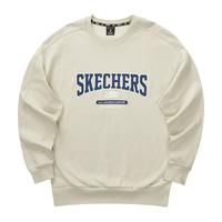 Skechers斯凯奇秋季卫衣男女同款美式复古学院风圆领宽松上衣