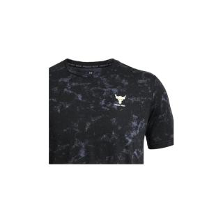 安德玛（UNDERARMOUR）春夏Project Rock强森Payoff男子训练运动印花短袖T恤1383194 黑色001 L