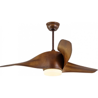 明灯汇复古风扇灯吊扇灯变频风扇灯美式仿古餐厅灯扇客厅带led风扇吊灯 52-627变光+遥控