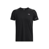 安德玛(UNDERARMOUR)春夏RUSH男子压纹训练运动短袖T恤1376790 黑色001 XL