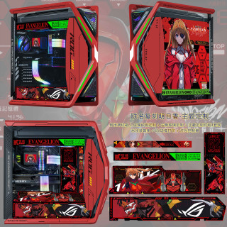 华硕（ASUS）ROG GR701创世神机箱灯板翻毛皮定制 GX601太阳神机箱副屏大力神显卡支架动漫定制信仰之眼摆件