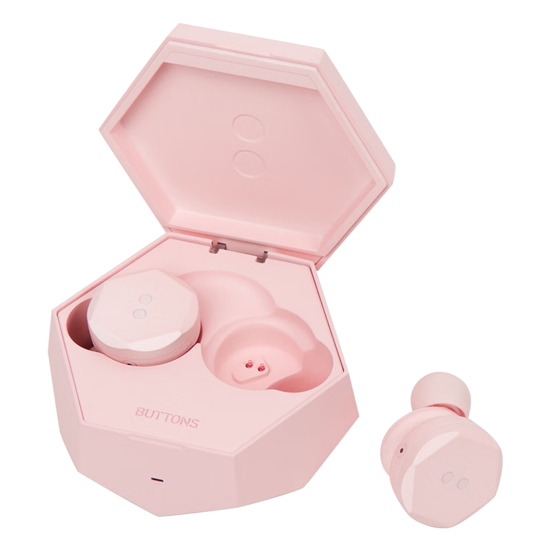 BUTTONS Air X 入耳式真无线主动降噪蓝牙耳机 星云粉