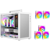 鱼巢 METALFISH S5PRO 机箱 背线 白色 Matx主板 SFX电源 侧透台式 迷你ITX电脑空箱 S5PRO