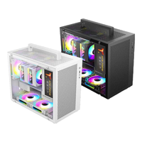 鱼巢 METALFISH S5PRO 机箱 背线 白色 Matx主板 SFX电源 侧透台式 迷你ITX电脑空箱 S5PRO黑色机箱